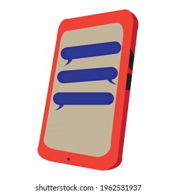 icono del teléfono con chat 3d con diseño atractivo. Puede utilizarse para elementos adicionales, papel tapiz, pegatinas, etc.