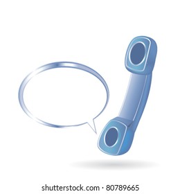 phone icon with chat bubble