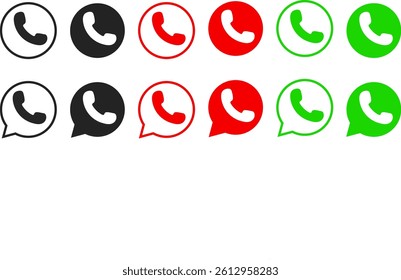 Phone icon. Chat bubble icon set. telephone call sign. Contact icon phone mobile call. Contact us. Contact us symbol
