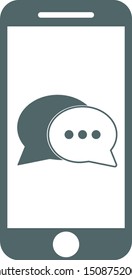 Phone icon. Chat icon. Vector illustration