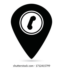 Phone icon at check-in white background
