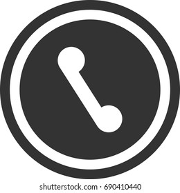 Phone icon , circle sign design 