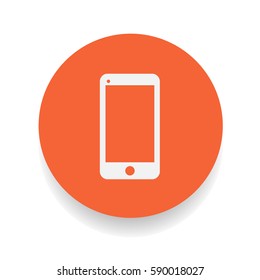 Phone Icon In Circle. Vector Illustration