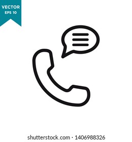 phone icon, phone icon conception with bubble speech icon, conversation icon 