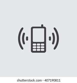phone icon, connection and ring