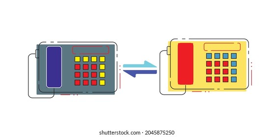 icono de teléfono, ilustración de vector de conexión eps10