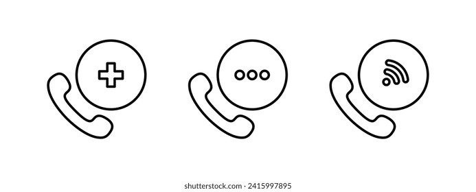 Phone icon. Contact us. Vector icons