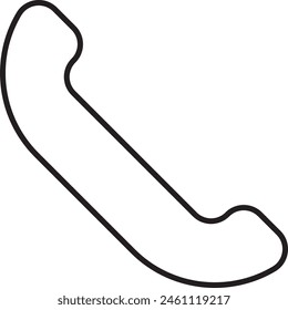phone icon or contact website mobile symbol isolated on classic communication telephone