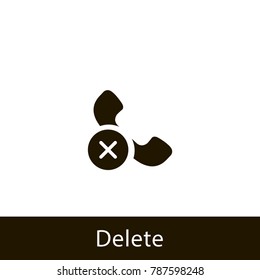 phone icon. delete phone. sign design
