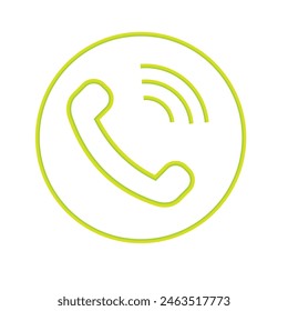 Diseño del icono del teléfono con el círculo eps 10