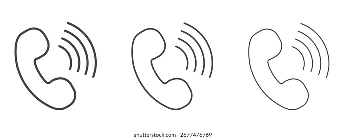 Design de ícone de telefone, adequado para web, infográficos, interface e aplicativos.