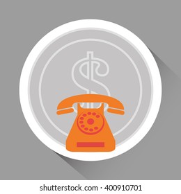 phone icon design, vector illustration