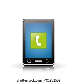 phone icon design, vector illustration
