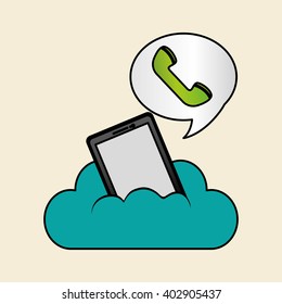 phone icon design, vector illustration