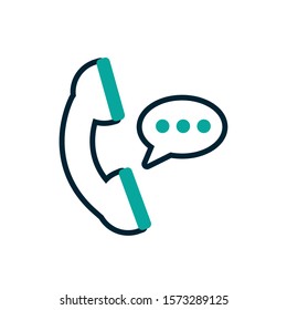 Phone Icon Design, Vintage Retro Call Telephone Communication Contact And Technology Theme Vector Illustration