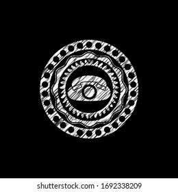 phone icon drawn on a blackboard