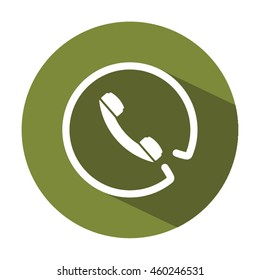  Phone  icon. Flat design.
