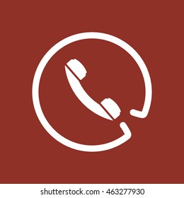  Phone  icon. Flat design.