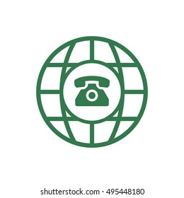 Phone  icon. Flat design.