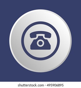 Phone  icon. Flat design.