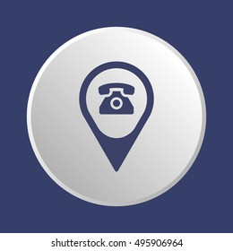 Phone  icon. Flat design.