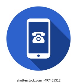 Phone  icon. Flat design.