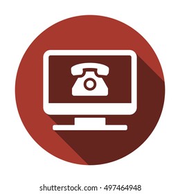 Phone  icon. Flat design.