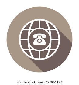 Phone  icon. Flat design.