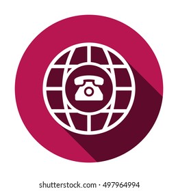 Phone  icon. Flat design.