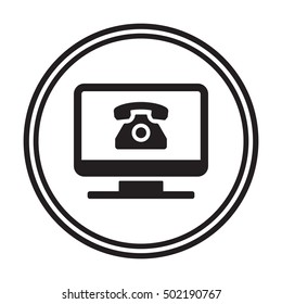 Phone  icon. Flat design.