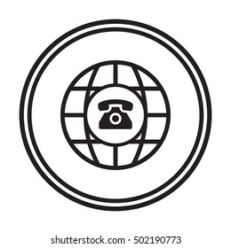 Phone  icon. Flat design.