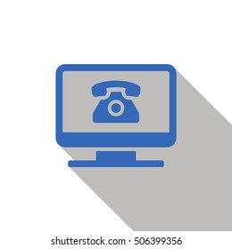 Phone  icon. Flat design.