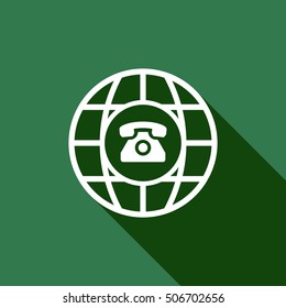 Phone  icon. Flat design.
