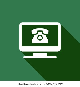 Phone  icon. Flat design.