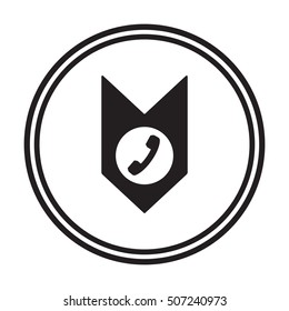 Phone  icon. Flat design.