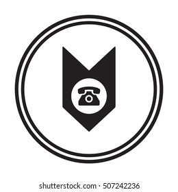 Phone  icon. Flat design.