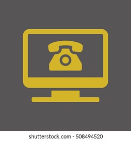 Phone  icon. Flat design.