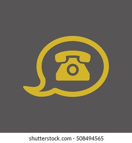 Phone  icon. Flat design.