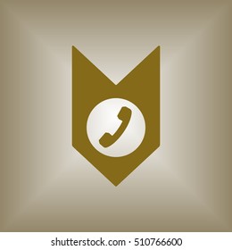 Phone  icon. Flat design.