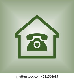 Phone  icon. Flat design.