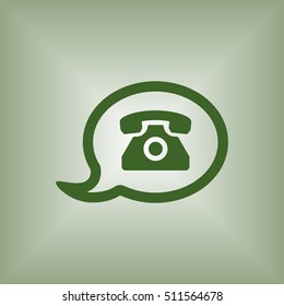 Phone  icon. Flat design.