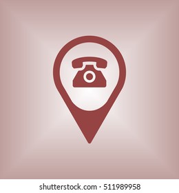 Phone  icon. Flat design.