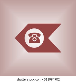Phone  icon. Flat design.