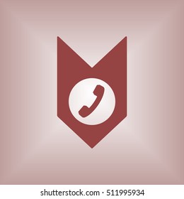 Phone  icon. Flat design.