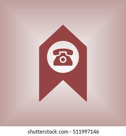 Phone  icon. Flat design.