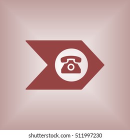 Phone  icon. Flat design.