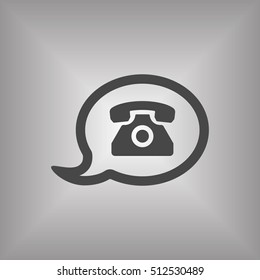 Phone  icon. Flat design.