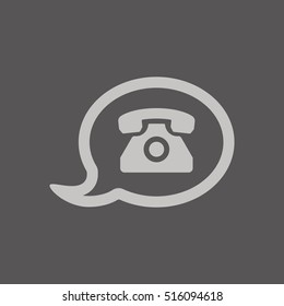 Phone  icon. Flat design.