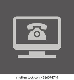 Phone  icon. Flat design.