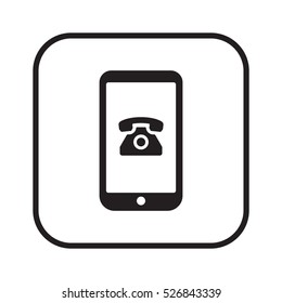 Phone  icon. Flat design.